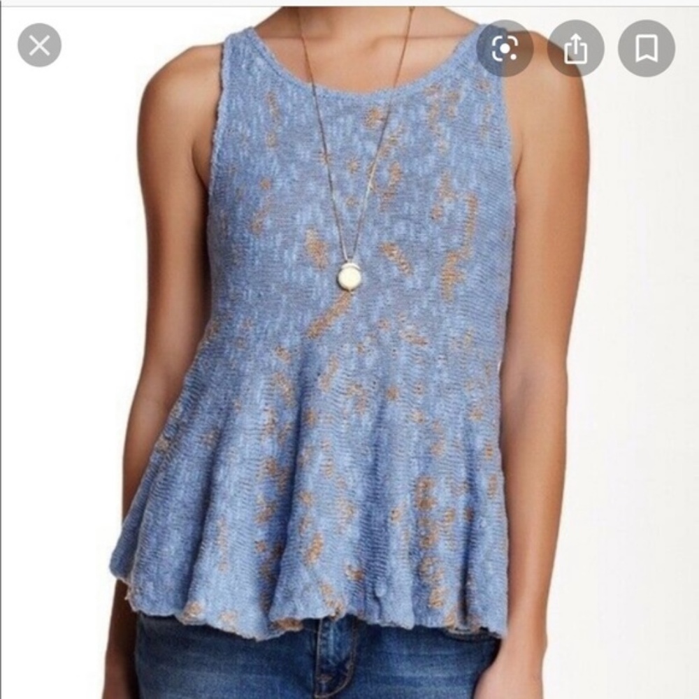 Free People | Side by Side Sweater Peplum Tank Top - Picture 5 of 7